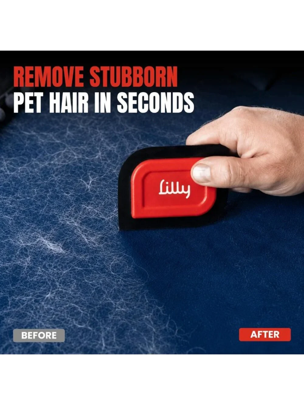 Mini Pet Hair Detailer | Reusable Fur Remover for Car, Carpet, Couch & Furniture